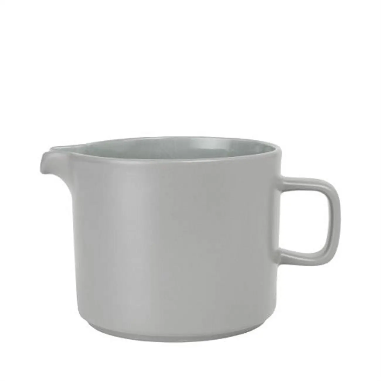Blomus 63806 Clay Ceramic Serving Pitcher - 34 oz, Pilar Grey Kitchen Drinkware Jug