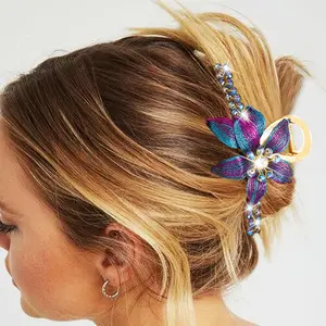 Flower Claw Clip Sparkly Hair Claw Clip Fancy Hair Accessoreis for Women