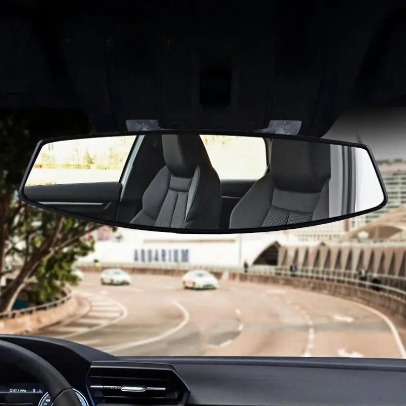 Universal Panoramic Convex Mirror, Interior Clip-on Wide Angle to Reduce Blind Spot Effectively for Car SUV Trucks
