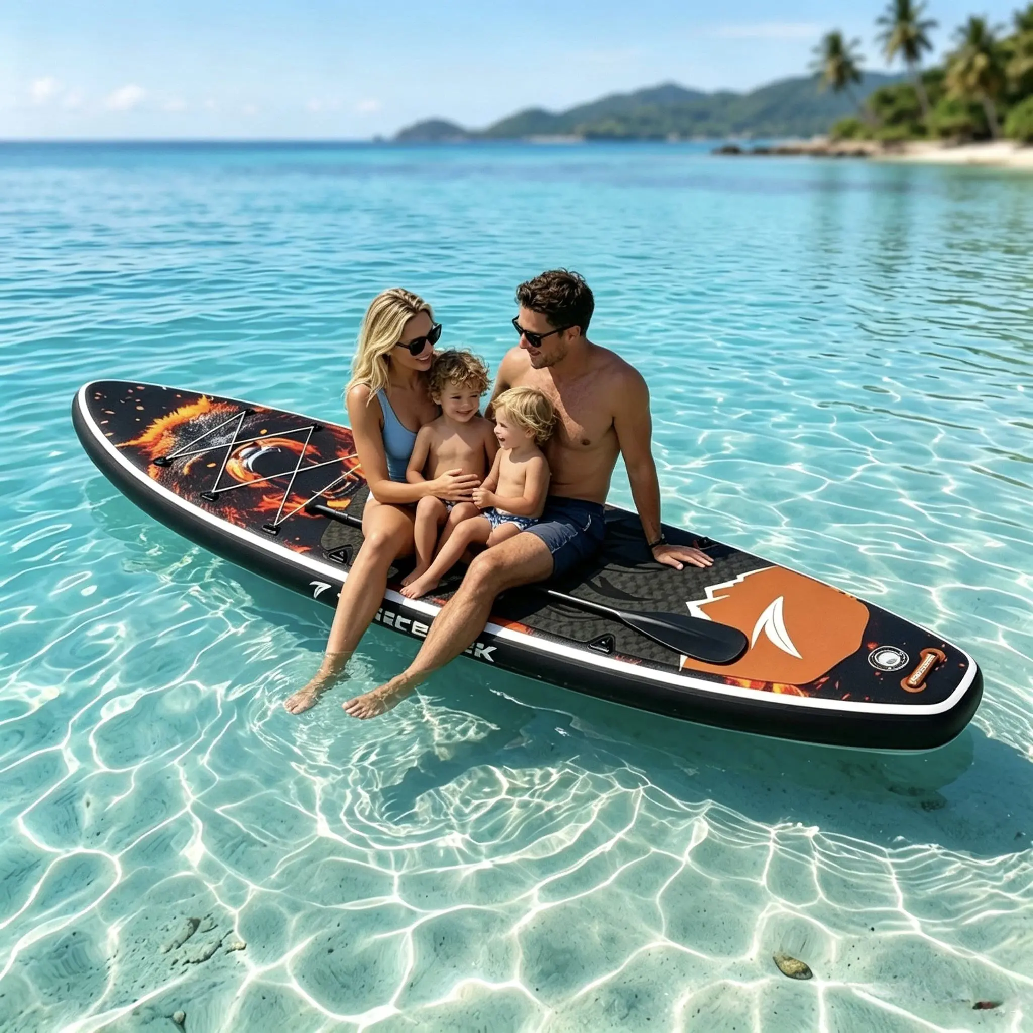 Premium Inflatable Paddle Board, Non-Slip Platform Stand Up SUP Board Suitable for Calm Lake & Bay Waters