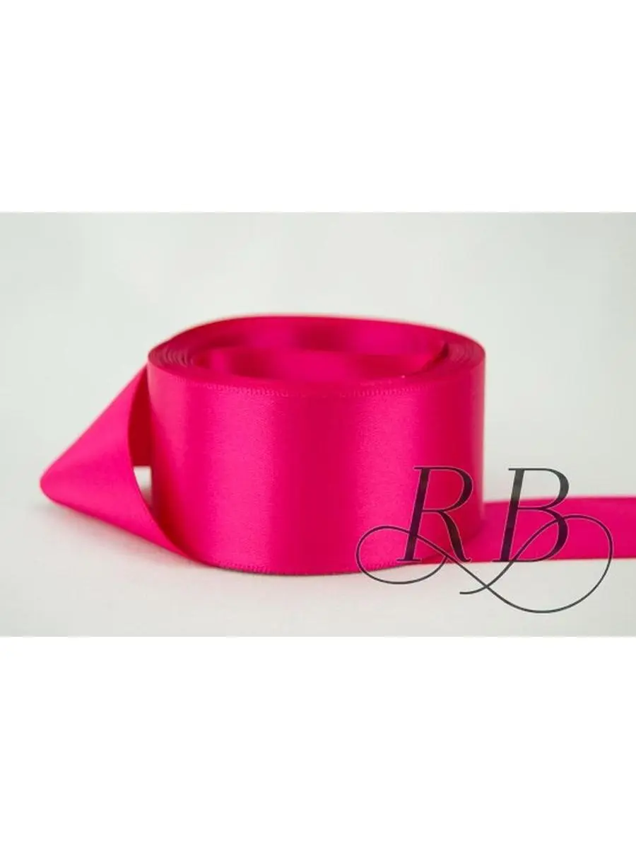 Ribbon Bazaar 1167 1.5 in. Double Faced Satin Ribbon, Shocking Pink - 50 Yards