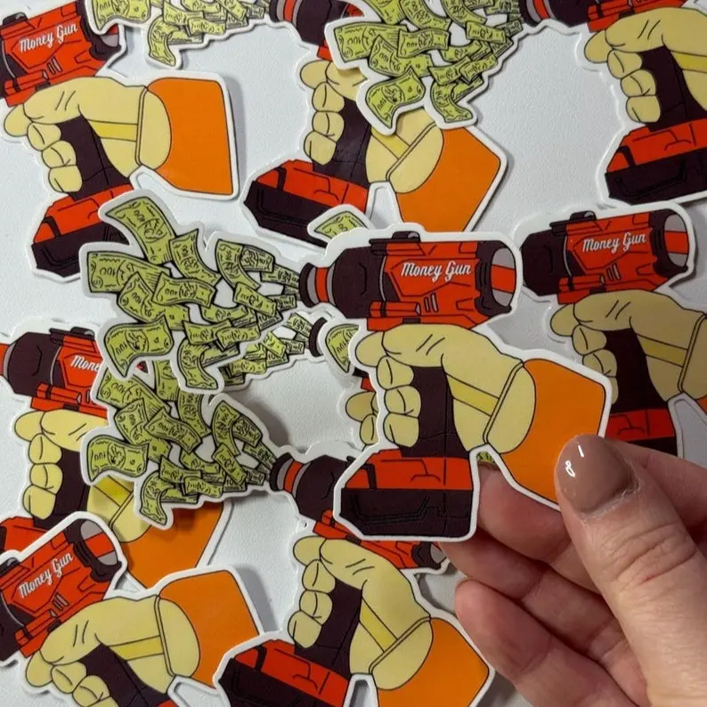 Money Makers Sticker, Lineman Gift, Milwaukee Sticker, Dirty Money, Hard Hat Sticker, Blue Collar Sticker, Construction Sticker, Hard hat stickers, lunchbox sticker, Journeyman sticker, 409 carpenters, working class, carpenters stickers, union stickers