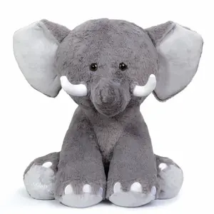 Jumbo Elephant Stuffed Animal | 4.5lbs Weighted | 16" Tall | Ultra Soft | Elephant Plushie | Weighted Stuffed Animal