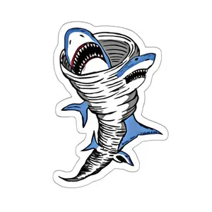 Shark Sticker Tornado Great White Sharknado Predator Sea Ocean