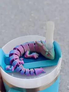 Articulated Dragon Straw Topper Fidget for Stanley & Yeti