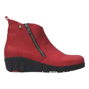Wolky Leather Nubuck Zipper Wedge Boot-  Phoenix