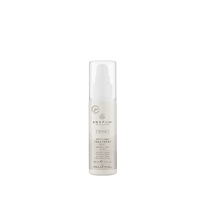 Paul Mitchell Awapuhi Wild Ginger Styling Treatment Oil | Lightweight, Scented Heat Protectant Spray for Dry Hair to Smooth Frizz & Add Shine, Aroma, Conditioning Oil Spray, Fragrance, Haircare Nourish