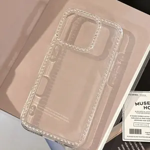 Shiny glitter crystal phone cases for iphone 16 promax 15 plus 14 13 12 11 cartoon cute protector silicone soft case