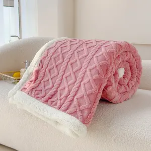 Luxurious Diamond Pattern Blanket, Ultra Soft Plush Small Throw, Perfect for Naps, Sofa, Bed, Warm and Comfortable, Birthday Gift/easter Gift