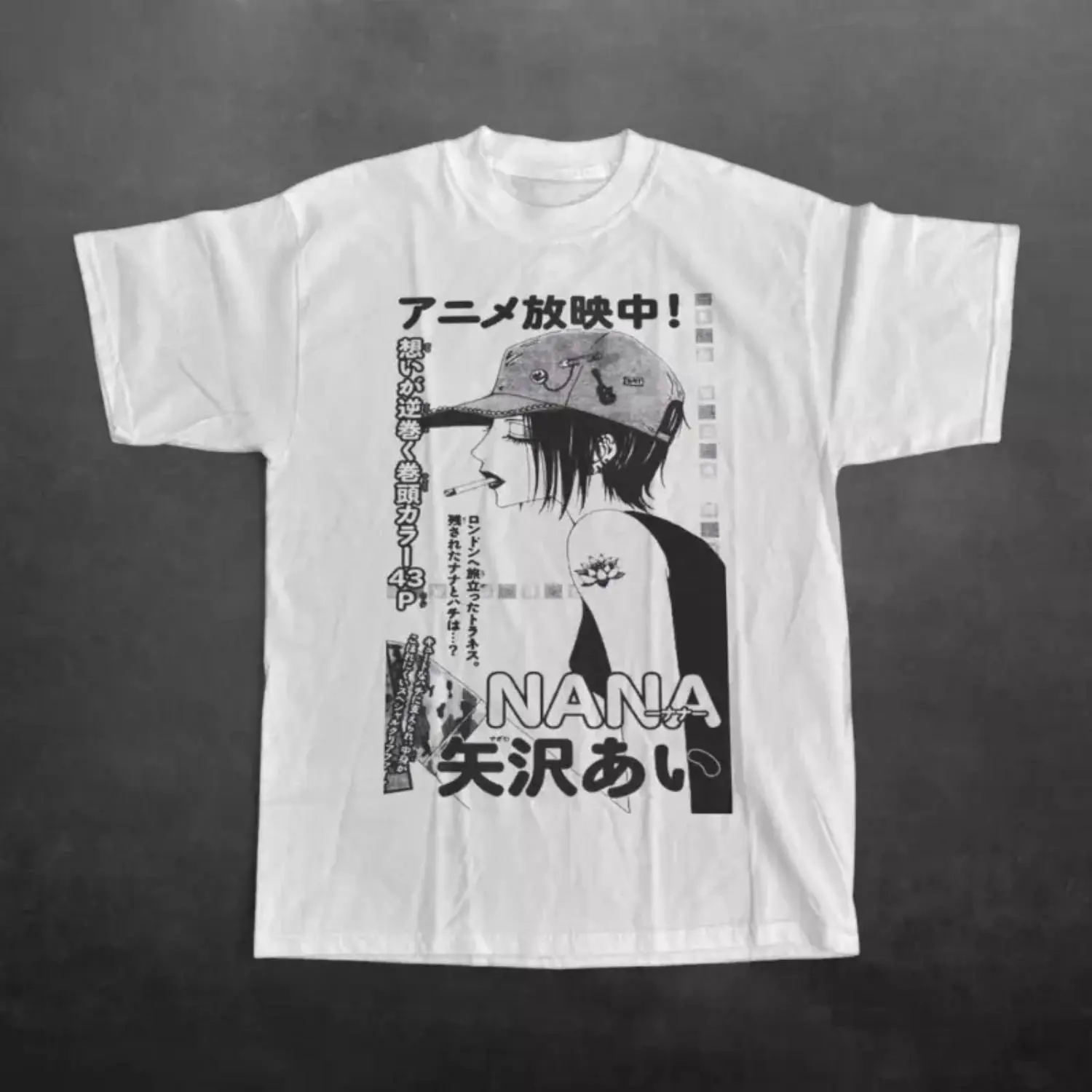 NANA Anime Manga Tee, Retro 2000s Graphic T-Shirt, 90s Inspired Unisex Crewneck, Vintage Anime Streetwear Top for Men and Women
