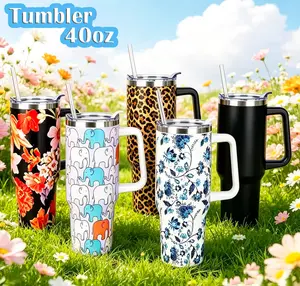 SYACOT 40oz Tumbler with Handle,TikTok Shop Trending Insulated Water Bottle,Stainless Steel Insulated Cup for Father’s Day Gifts, BPA Free Leakproof 2 Lids,Keep Cold 24H/Hot 12H,,Fits Car Cup Holder,Drinkware Flask Water Bottle for Women Boy Girl Ideas