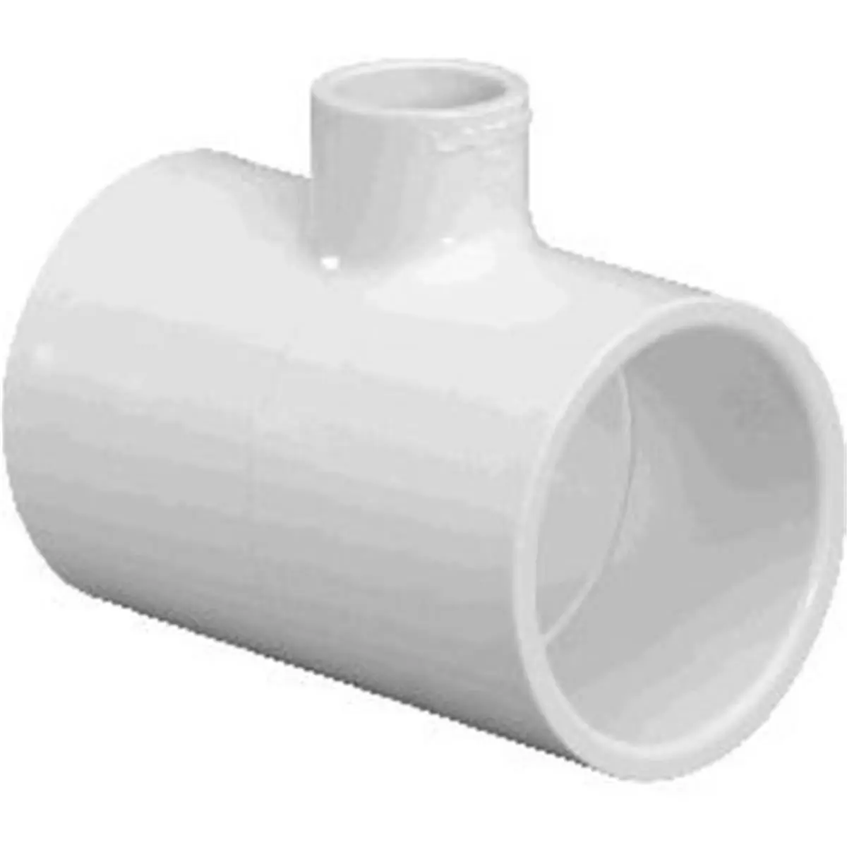 Charlotte Pipe & Foundry 42518 Schedule 40 PVC Reducing Tee - White, 2 x 2 x 0.75 in Slip Sockets, High-Temp Res. 140°F (60°C), Home Needs Plumbing Supply for PVC Pipes & Fittings & Accessories, Pvc Pipes, Pipe Fittings & Accessories