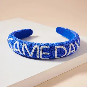 Game Day Seed Beaded Headband