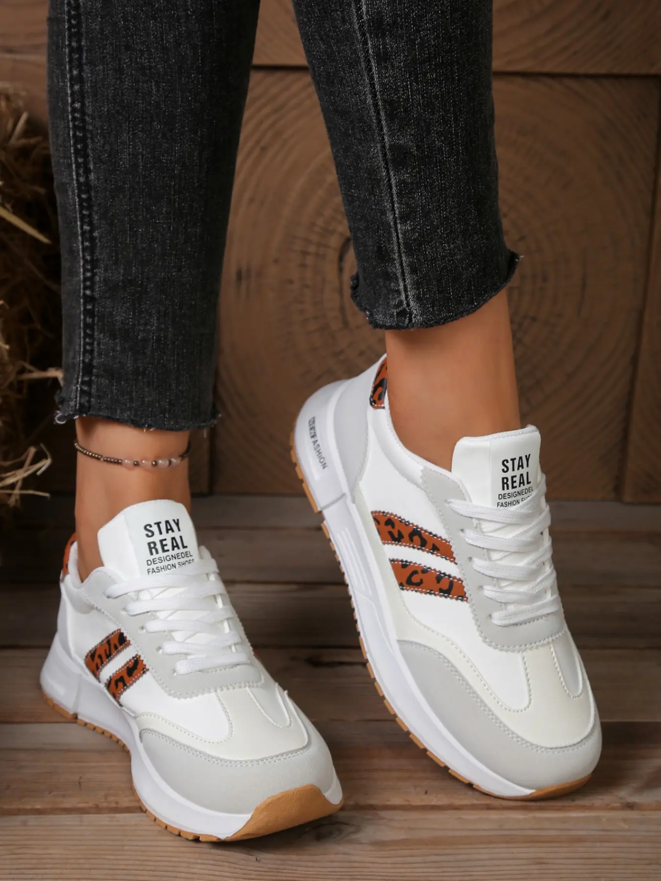 Women's Comfortable Sneakers, Breathable Lace-Up Design, Durable & Lightweight, Perfect for Daily Wear, Spring/autumn Season, Breathable Walking Sneakers, Lightweight Casual Sneakers, Fashionable Casual Sneakers