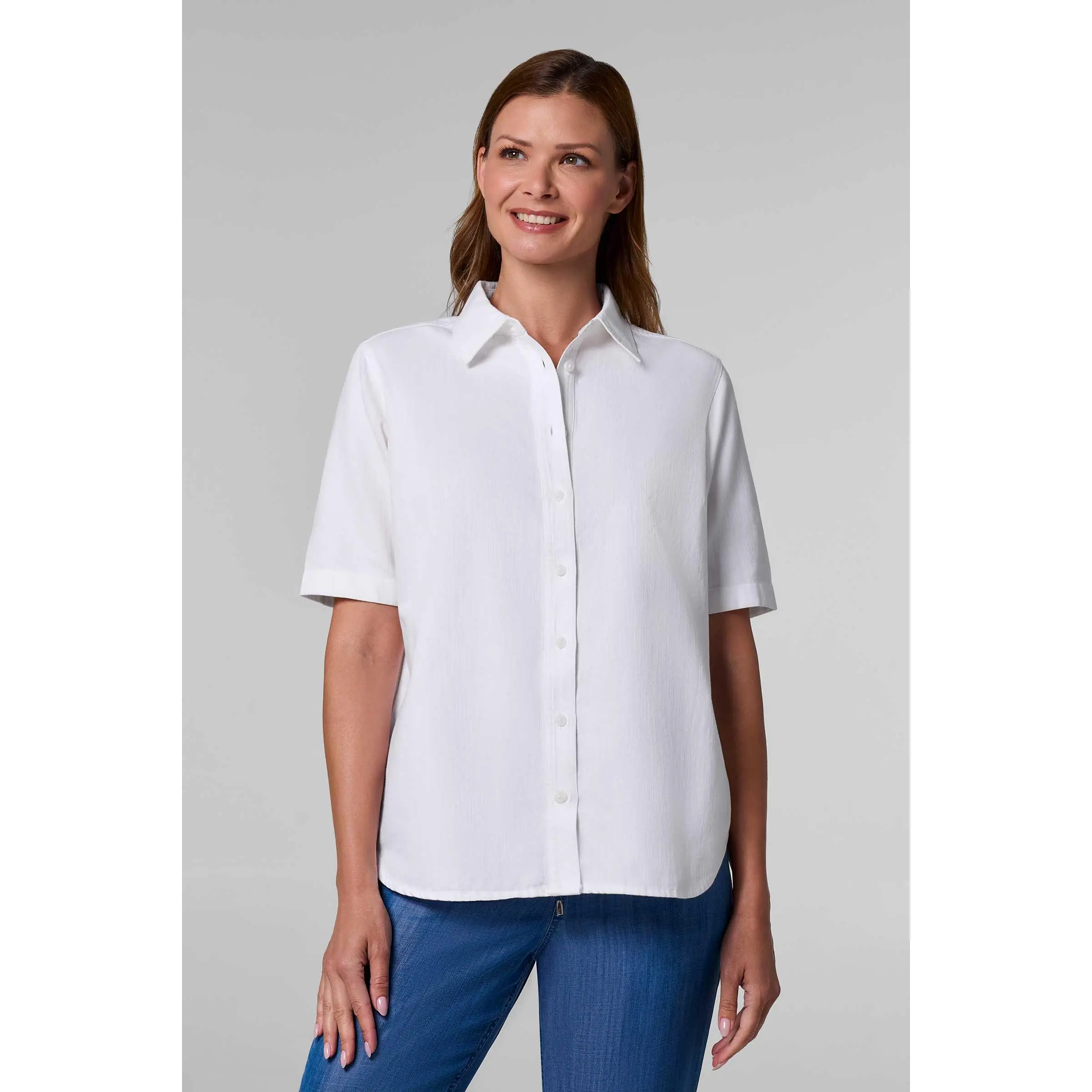 Women's Everglade Chambray Short Sleeve Shirt | White Chambray