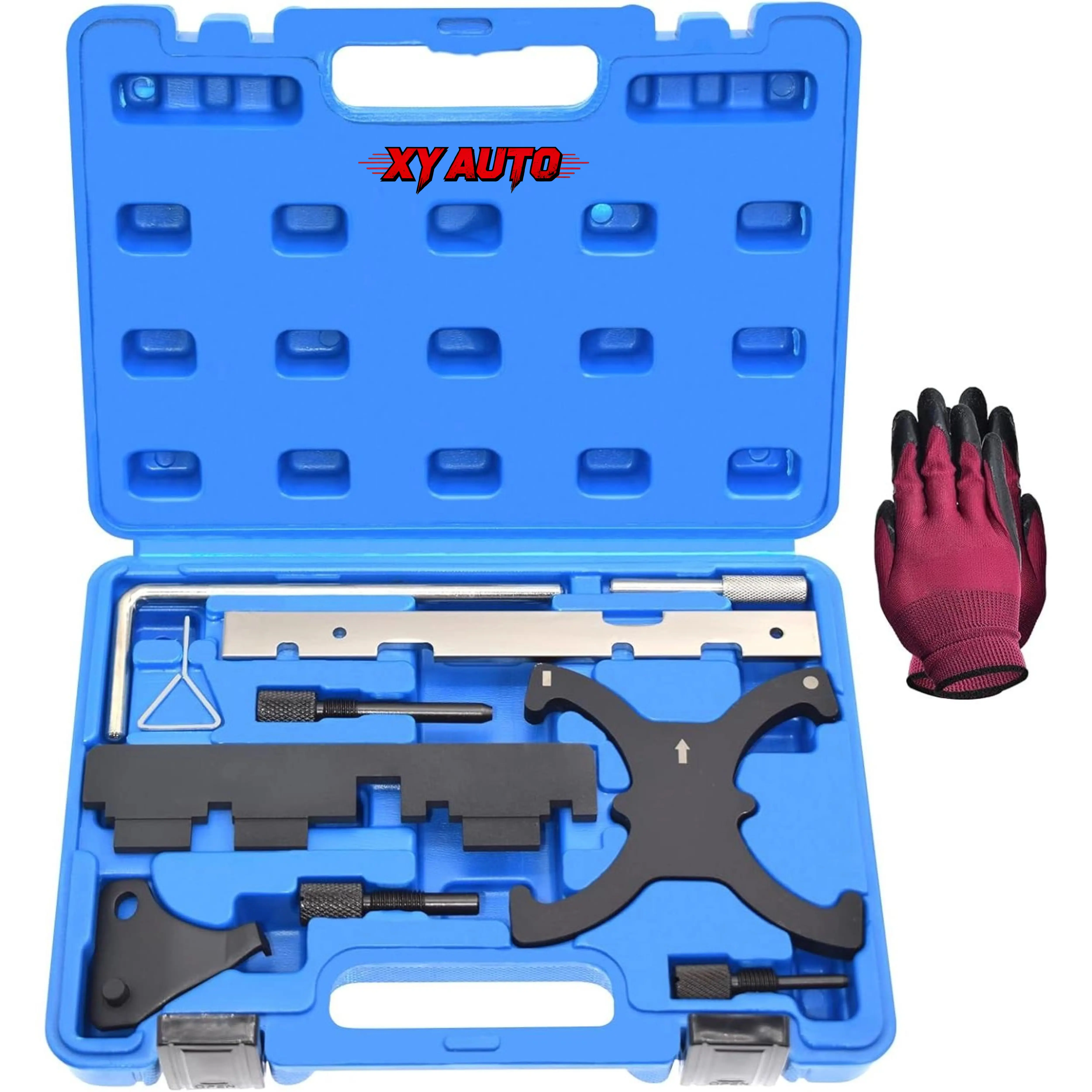 Engine Camshaft Timing Belt Locking Tool Kit 303-1097 303-748 303-1550 303-1552, Compatible with Ford Fusion Escape Focus Fiesta Mazda 1.25 1.4 1.6 1.7 1.8 2.0 2.3L 2.5L Ecoboost 1.5L 1.6L 2.0 TDCi, Automotive Engine Repair Tools