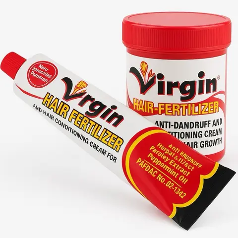 Maani Essence Virgin Hair Treatment Set (2 Formats) - 200g Jar Cream + 125g Tube, Peppermint Oil Herbal Anti-Dandruff Treatment, Conditioning for Moisturizing Scalp, Deep Hair Conditioning Cream