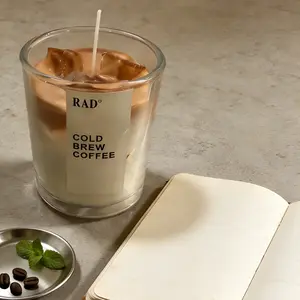 Rad Cold Brew Coffee Scented Candle, Cozy Caramel Melting Vibe, Morning Café Ambience, Perfect for Coffee Lovers, Home Decor
