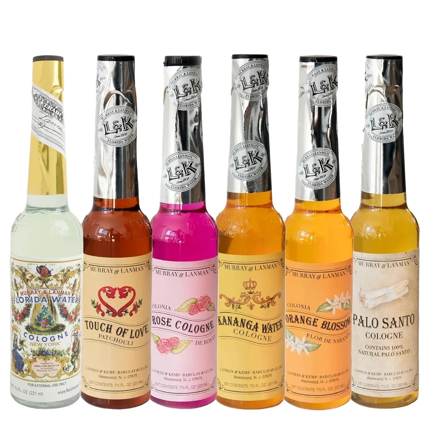 Murray & Lanman Florida Water Cologne Fragrance Gift Pack - New York Aqua De Florida Mix, Classic Pre-Packed Unisex Collection, Fragrance Sets, Signature Scent, Unisex Fragrance