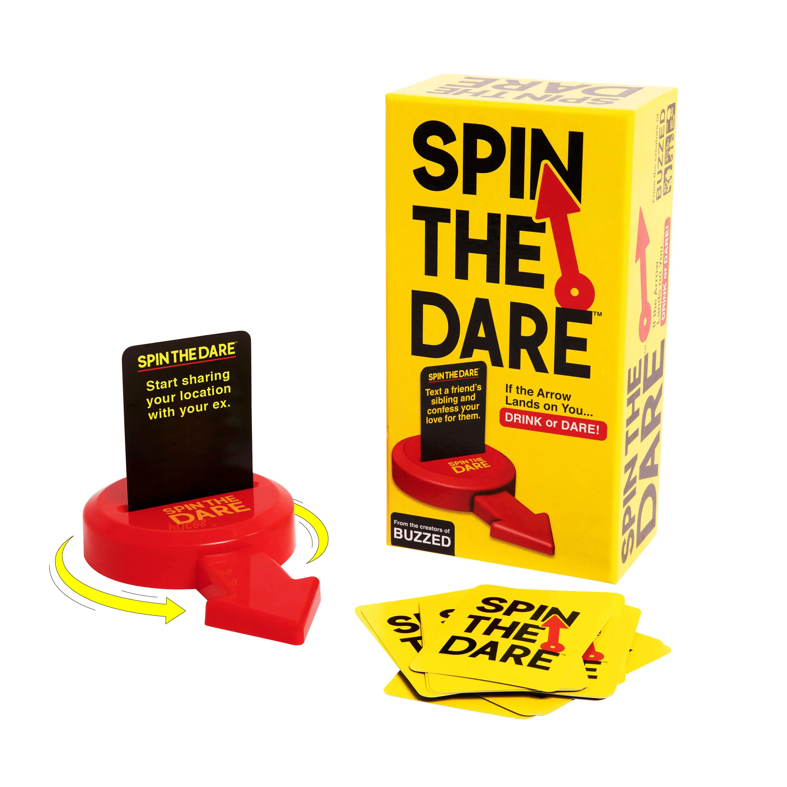 Spin The Dare Game - Adult Party Game for 21+ | Fun & Easy Pregame Card Game