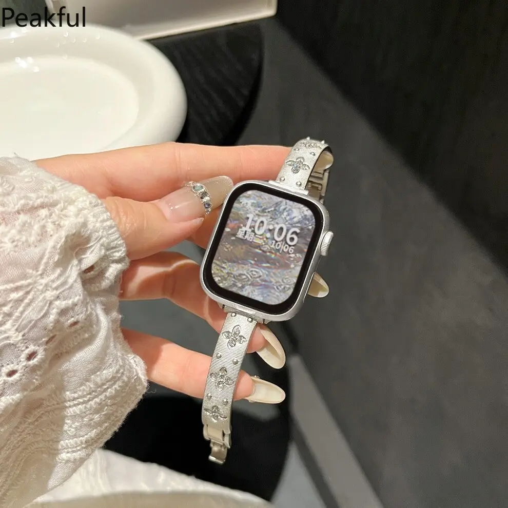 Applicable to Apple Watch s10 strap iwatch Buccellati bracelet applewatch women's metal wristband