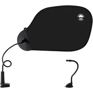 Black office desk and cubicle shade blocks reduce glare and distractions; professional adjustable office cubicle accessories