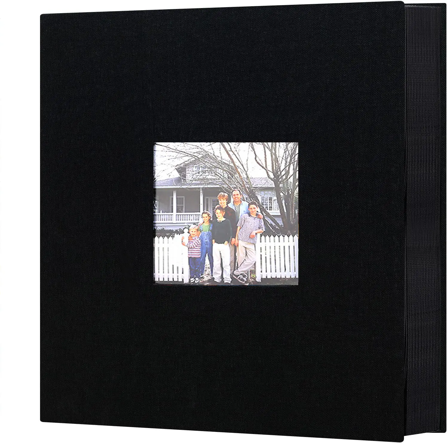 Linen Rectangular Photo Album - 4x6 in, 600 Pockets, High-Capacity, Safe Storage, Holds Horizontal & Vertical Photos, Durable Black Cover, Easy to Insert & Organize, Wedding Memory Book, Festival Gift (Home Decor)
