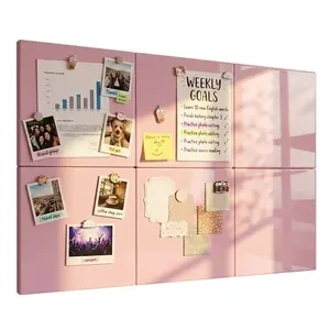 【Mother's Day Gift】Comix Aesthetic Pastel Magnetic Whiteboard Tiles 6-Pack – Modular Photo Wall & Dry Erase Planner for Mom Home Office, Dorm & Rental Friendly outdoorfun