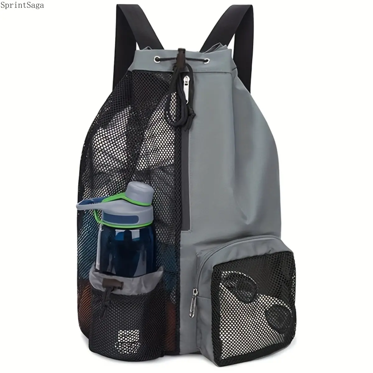 A polyester drawstring fitness bag, drawstring sports backpack, lightweight fitness yoga bag, sports beach backpack, double shoulder leisure outdoor daily bag, suitable for men and women, men and women Christmas gifts