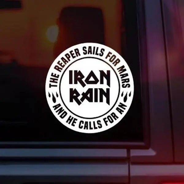 Red Rising “The Reaper Sails for Mars and He Calls for an Iron Rain” Vinyl Car Decal – Howler Sci-Fi Book Quote Sticker for Car Window Laptop Tumbler – Pierce Brown Fan Gift