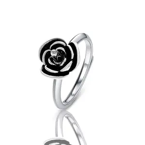 Rose ring Sunflower Spinning ring Open ring with Mini Western Cowboy hat ring box Western style Fashion accessories
