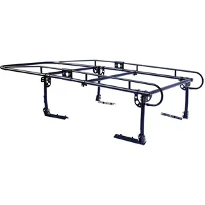 1000 LBS/650LBS/800LBS Heavy-Duty Adjustable Truck Rack for Tools & Materials with Cab Overhang & Tie-Down Points Universal Fit for Pickup Trucks
