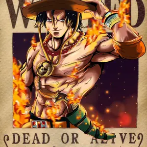 Ace one piece wanted poster