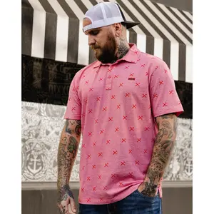 Red Finney Premium Polo - Heathered Red