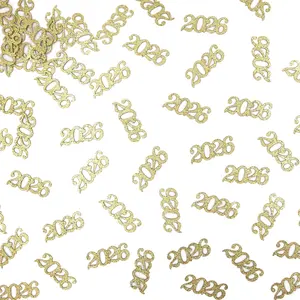 Gold Glitter Graduation Confetti Class of 2026 120pcs for Graduation Party Decorations and New Years Eve 2026 Party Supplies