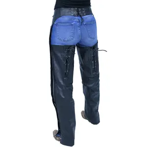 Leather Chaps w/Adjustable Lace Thigh #C1115L