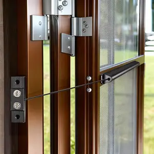 RV Screen Door Closer with Adjustable Tension,  RV Door Closer Kit, Built-in Spring Automatic Closing Device, Works with  Camper Travel Trailer Window