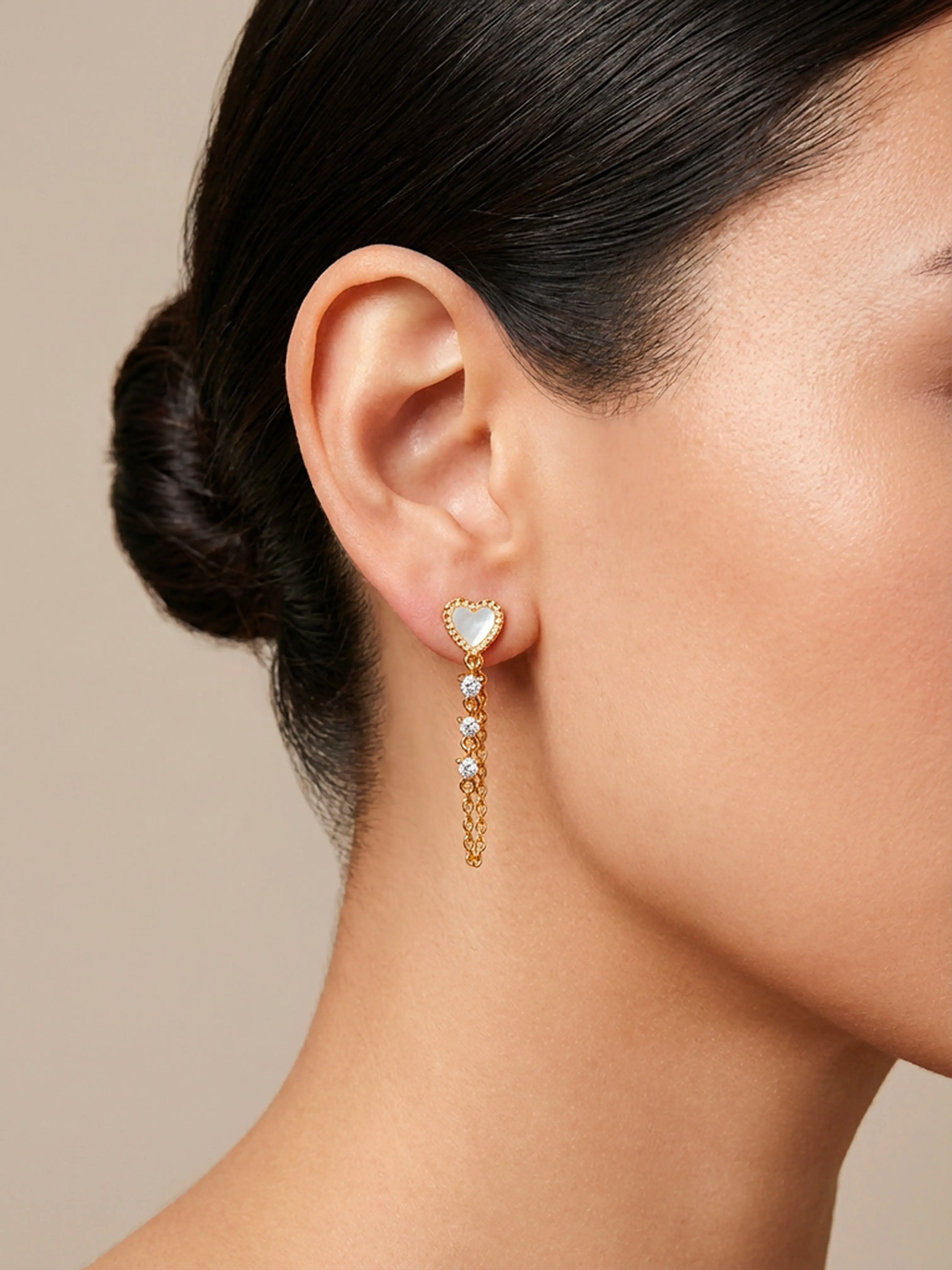 Heart Chain Earrings