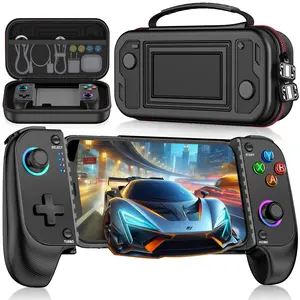 Wireless Phone Controller with Carrying Case for iPhone/Android, Mobile Gaming Controller with Hall Joystick Support Xbox Game Pass, Steam Link, GeForce Now, Call of Duty, Cloud Gamepad for iOS
