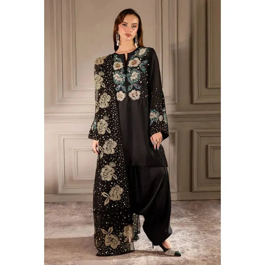 TW-18 — Luxury Fully Stitched Charmeuse Silk 3-Piece Suit | Nureh