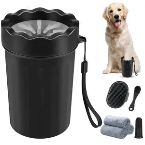Medium Dog Paw Cleaner, Matte Black - Premium Quality Pet Supplies and Dog Accessories - Easy to Use and Clean MudBuster for Dogs - Patented Product - BPA Free