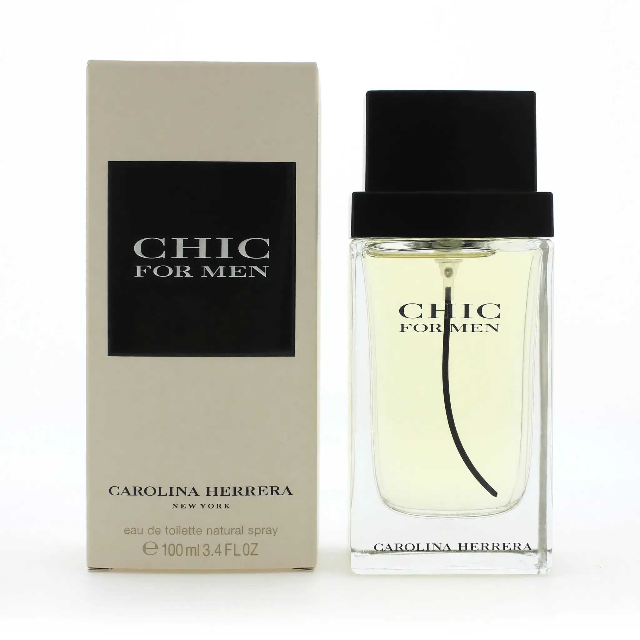 Men's Chic by Carolina Herrera Fresh Solid EDT Cologne Perfume - 3.4 oz (3 to 3.9 fl oz Range) EDT Spray Bottle