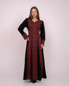 Mira Palestinian Thobe - Women's Embrodiered Thobe, Arabic Ceremonial Dress - Perfect for Eid, Ramadan, Gifts for Her