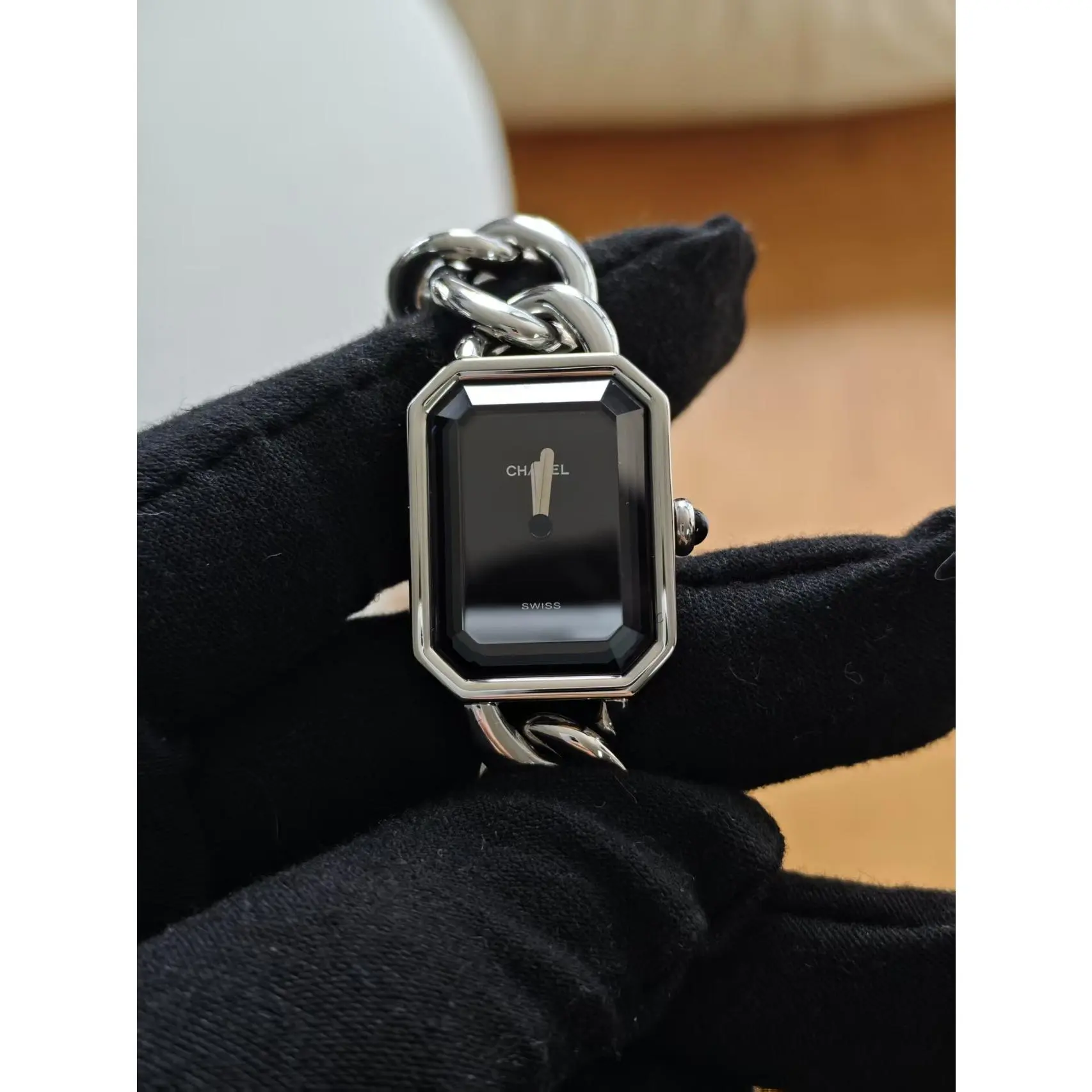 Chanel Premiere Square Silver Watch, Size M