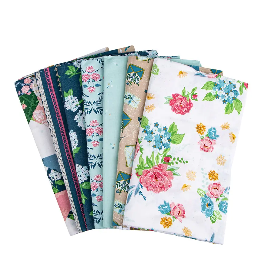 Riley Blake Correspondence Precuts Bundle - Sand Dollar | Floral & Stationery Quilt Fabrics