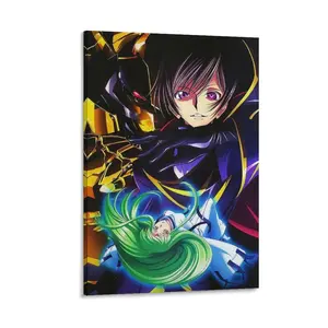 Code Geasse Lelouch of The Rebellion Posters ， Anime Decorative Wall Art Painting Canvas Poster Gifts. (2) Canvas Poster Bedroom Decor Sports Landscape Office Room Decor Gift Frames Ornaments Artistic Decoration Print Photo Frame-.
