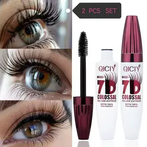 Mascara in a pack of two - 24-hour long-lasting, non-smudging, waterproof, voluminous and curly mascara, no smearing, no clumping