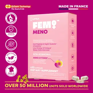 UPSA FEM MENO Non-Hormonal Menopause Support Edible Vitamin Supplement, Clinically Validated Pollen Extract Self-Care Products, Patented Technology Vegan Dietary Supplement for Hot Flashes, Night Sweats