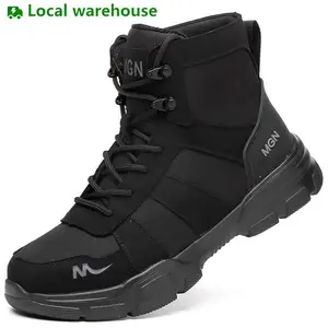 Indestructible Safety Work Boots for Men Breathable Lightweight Reliable Durable Steel Toe Industrial Shoes Mechanic Restaurant Garden Hiking