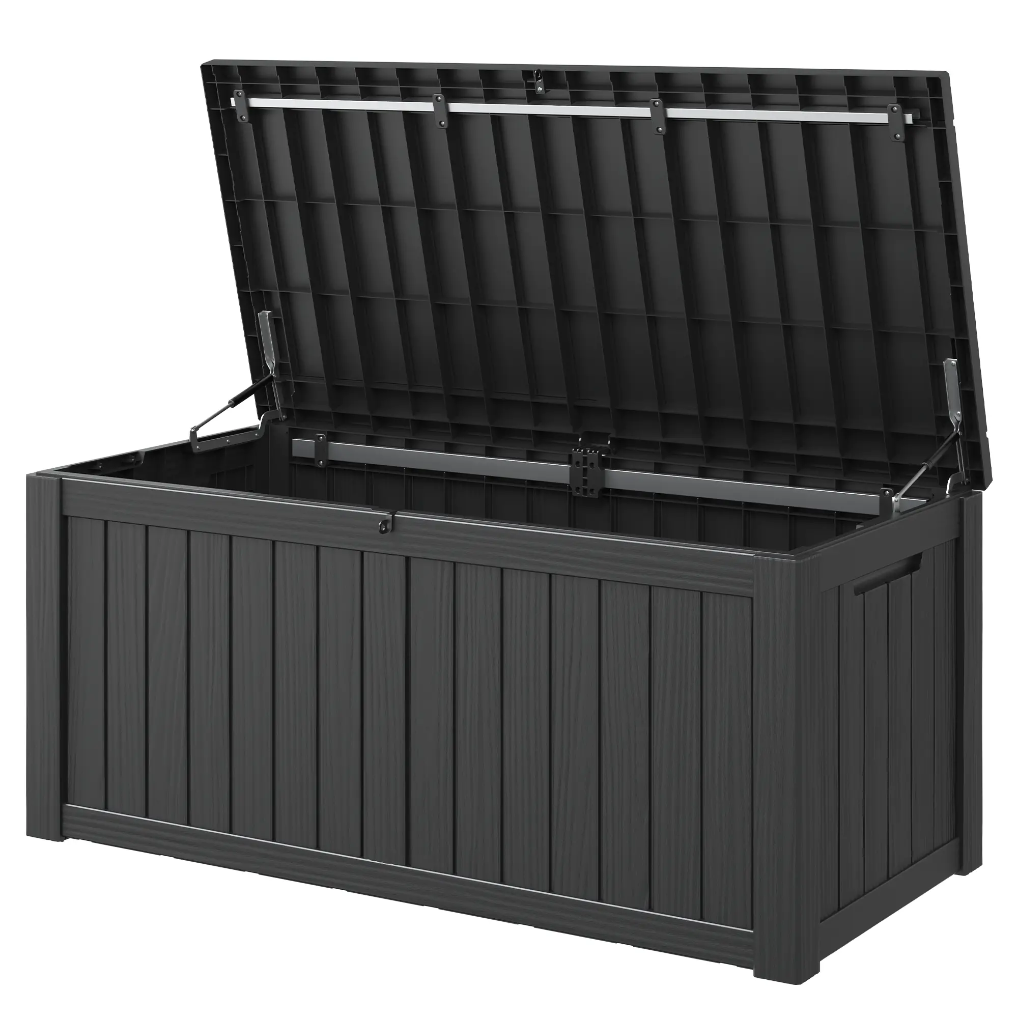 120 Gallon Outdoor Storage Box with Lid – Waterproof Resin Deck Box for Patio, Garden, Tools & Cushions – Lockable, Large Capacity Bench-Style Organizer,Summervibes